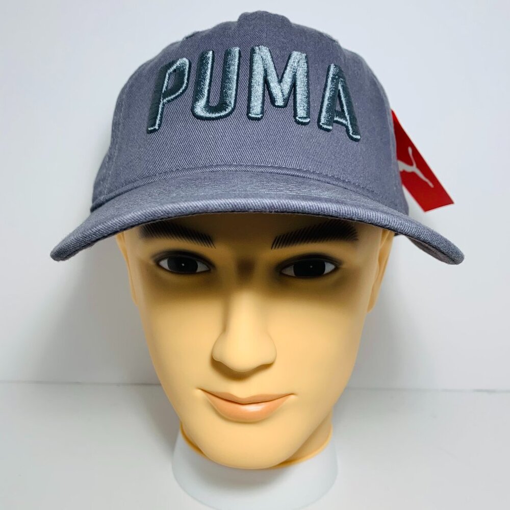 Puma Baseball Cap Classic Logo Embroidered Adjustable Activewear Men's Gray New